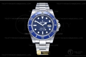 CLEANF 롤렉스 클린공장 서브마리너 블루인서트 블루다이얼 스틸브레이슬릿 스머프 Submariner 116619LB 904L SS/SS Blue Clean VR3135