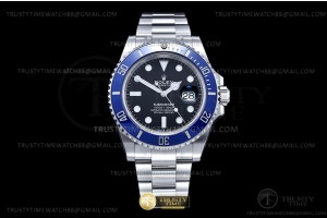 CLEANF 롤렉스 클린공장 신형서브마리너 블루인서트 블랙다이얼 스틸브레이슬릿 Submariner 126619LB 41mm 904L SS/SS Blk Clean VR3235