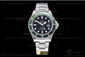 RAF 롤렉스 구형 서브마리너 그린인서트 블랙다이얼 스틸브레이슬릿 구섭마 Submariner 16610LV 904L Re SS/SS Black RAF SH3135