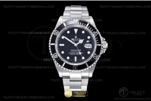 RAF 롤렉스 구형 서브마리너 블랙다이얼 노인그레이빙 스틸브레이슬릿 구섭마 Submariner 16610LN 904L SS/SS Black RAF SH3135