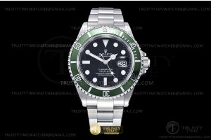 RAF 롤렉스 구형 서브마리너 그린인서트 블랙다이얼 노인그레이빙 스틸브레이슬릿 구섭마 Submariner 16610LV 904L Re SS/SS Black RAF SH3135