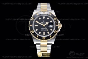 CLEANF 클린공장 롤렉스 신형 서브마리너 옐로우골드콤비 블랙다이얼 스틸브레이슬릿 Submariner 126613LN 904 YG/SS Blk Clean VR3235