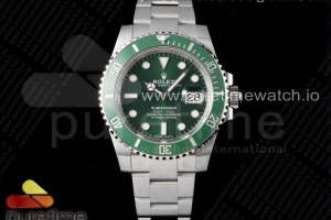 (NEW) VSF 롤렉스 서브마리너 그린 헐크 그린다이얼 스틸브레이슬릿 Submariner 116610 LV Green Ceramic 904L Steel VSF 1:1 Best Edition VS3135