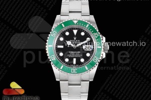 JVSF 롤렉스 신형 서브마리너 그린인서트 블랙다이얼 스틸브레이슬릿 Submariner 41mm 126610 LV Kermit 904L Steel JVSF 1:1 Best Edition A3235
