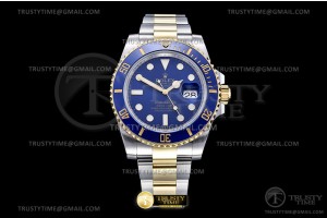 CLEANF 클린공장 롤렉스 서브마리너 옐로우골드콤비 블루다이얼 청콤 CLEAN Factory Rolex Ref.116613LB Submariner in 904L Steel