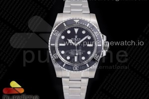 ARF 롤렉스 서브마리너 논데이트 블랙다이얼 스틸브레이슬릿 Submariner 114060 No Date Black Ceramic 904L Steel ARF 1:1 Best Edition on SS Bracelet A2824