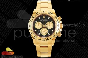 CLEANF 클린공장 롤렉스 2023데이토나 옐로우골드 블랙/골드다이얼 스틸브레이슬릿 Daytona 126508 Clean 1:1 Best Edition Black/YG Dial on YG Bracelet SH4131
