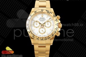 CLEANF 클린공장 롤렉스 2023데이토나 옐로우골드 화이트다이얼 스틸브레이슬릿 Daytona 126508 Clean 1:1 Best Edition White Dial on YG Bracelet SH4131