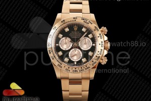 CLEANF 클린공장 롤렉스 2023데이토나 로즈골드 블랙8P다이얼 스틸브레이슬릿 Daytona 126505 Clean 1:1 Best Edition Black/RG Diamonds Dial on RG Bracelet SH4131
