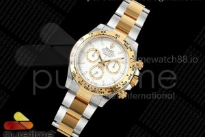 CLEANF 클린공장 롤렉스 2023데이토나 옐로우골드콤비 화이트다이얼 스틸브레이슬릿 Daytona 126503 Clean 1:1 Best Edition White Dial on SS/YG Bracelet SH4131