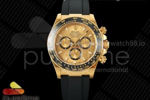 CLEANF 클린공장 롤렉스 2023데이토나 옐로우골드 골드다이얼 오이스터플렉스러버스트랩 Daytona 126518 Clean 1:1 Best Edition YG Dial on Oysterflex Strap SH4131