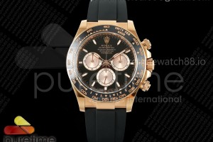 CLEANF 클린공장 롤렉스 2023데이토나 로즈골드 블랙/로골다이얼 오이스터플렉스러버스트랩 Daytona 126515 Clean 1:1 Best Edition Black/RG Stick Dial on Oysterflex Strap SH4131