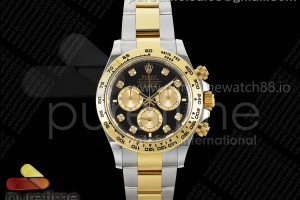 APSF 롤렉스 2023데이토나 옐로우골드콤비 블랙8P다이얼 스틸브레이슬릿 Daytona 126503 APSF 1:1 Best Edition Black/YG Diamonds Dial on SS/YG Bracelet SH4131