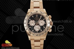 APSF 롤렉스 2023데이토나 로즈골드 블랙다이얼 스틸브레이슬릿  Daytona 126505 APSF 1:1 Best Edition Black/RG Stick Dial on RG Bracelet SH4131