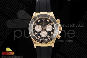 APSF 롤렉스 2023데이토나 텅스텐(Cu-W) 로즈골드 블랙8P다이얼 블랙러버스트랩 Daytona 126515 APSF 1:1 Best Edition Black/RG Diamonds Dial on Oysterflex Rubber Strap SH4131 (Gain Weight)