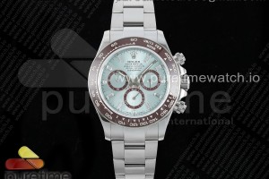 QF V6 롤렉스 2023데이토나 텅스텐(Cu-W) 아이스블루바게트다이얼 스틸브레이슬릿 Daytona 126506 QF 1:1 Best Edition Ice Blue Dial Crystal Marker on SS Braclet SH4131 V6 (Gain Weight)