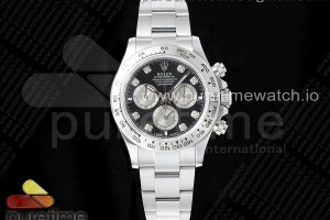 QF V6 롤렉스 2023데이토나 텅스텐(Cu-W) 블랙8P다이얼 스틸브레이슬릿 Daytona 126509 QF 1:1 Best Edition Black/Gray Diamonds Dial on SS Braclet SH4131 V6 (Gain Weight)