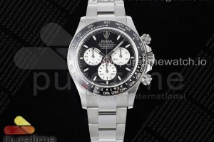 QF V6 롤렉스 데이토나 텅스텐(Cu-W) 르망 블랙다이얼 스틸브레이슬릿 Daytona 126529LN Le Mans QF 1:1 Best Edition on SS Brcelet SH4132 V6 (Gain Weight)