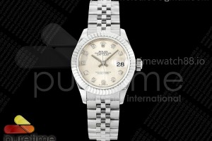 GMF 롤렉스 데이저스트 레이디 28미리 실버텐포인트다이얼 프레지던트브레이슬릿 DateJust 28 SS JDF 1:1 Best Edition Silver Diamonds Dial on SS President Bracelet A2671