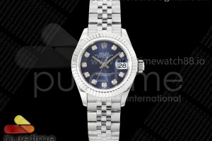 GMF 롤렉스 데이저스트 레이디 28미리 블루텐포인트다이얼 프레지던트브레이슬릿 DateJust 28 SS JDF 1:1 Best Edition Blue Diamonds Dial on SS President Bracelet A2671