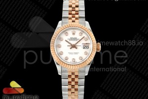 GMF 롤렉스 데이저스트 레이디 28미리 로즈골드콤비 자개텐포인트다이얼 프레지던트브레이슬릿 DateJust 28 SS/RG JDF 1:1 Best Edition White MOP Dial on SS/RG President Bracelet A2671