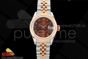 GMF 롤렉스 데이저스트 레이디 28미리 로즈골드콤비 브라운로만다이얼 프레지던트브레이슬릿  DateJust 28 SS/RG JDF 1:1 Best Edition Brown Roman Dial on SS/RG President Bracelet A2671