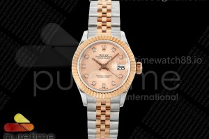 GMF 롤렉스 데이저스트 레이디 28미리 로즈골드콤비 로골텐포인트다이얼 프레지던트브레이슬릿 DateJust 28 SS/RG JDF 1:1 Best Edition RG Diamonds Dial on SS/RG President Bracelet A2671