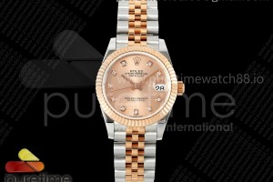 GMF 롤렉스 데이저스트 레이디 31미리 로즈골드콤비 로골텐포인트다이얼 쥬빌레브레이슬릿 DateJust 31 278271 SS/RG GMF 1:1 Best Edition 904L Steel RG Diamonds Dial on Jubilee Bracelet A2824