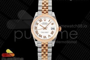 GMF 롤렉스 데이저스트 레이디 31미리 로즈골드콤비 화이트로만다이얼 쥬빌레브레이슬릿  DateJust 31 278271 SS/RG GMF 1:1 Best Edition 904L Steel White Roman Dial on Jubilee Bracelet A2824