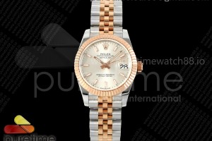 GMF 롤렉스 데이저스트 레이디 31미리 로즈골드콤비 실버다이얼 쥬빌레브레이슬릿 DateJust 31 278271 SS/RG GMF 1:1 Best Edition 904L Steel Silver Stick Dial on Jubilee Bracelet A2824