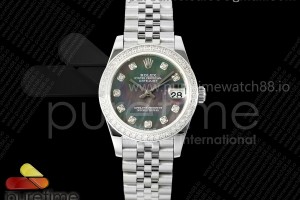 GMF 롤렉스 데이저스트 레이디 31미리 다이아베젤 그레이자개텐포인트다이얼 쥬빌레브레이슬릿 DateJust 31 278384rbr SS GMF 1:1 Best Edition 904L Steel Gray MOP Diamonds Dial on Jubilee Bracelet A2824