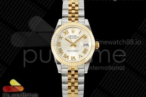 GMF 롤렉스 데이저스트 레이디 31미리 옐로우골드콤비 실버로만다이얼 쥬빌레브레이슬릿  DateJust 31 278273 SS/YG GMF 1:1 Best Edition 904L Steel Silver Roman Dial on Jubilee Bracelet A2824