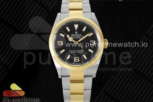 (NEW) VSF 롤렉스 익스플로러36 옐로우골드콤비 블랙다이얼 스틸브레이슬릿 Explorer 124273 36mm 904L Steel VSF 1:1 Best Edition Black Dial on SS/YG Bracelet VS3230