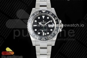 CLEANF 클린공장 롤렉스 지엠티마스터2  블랙/그레이인서트 블랙다이얼 스틸브레이슬릿 GMT-Master II 126710 GRNR Black/Gray Ceramic 904L Steel Clean 1:1 Best Edition on Oyster Strap DD3285