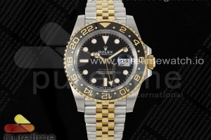 C+SF 롤렉스 지엠티마스터2 옐로우골트콤비 블랙인서트 블랙다이얼 쥬빌레브레이슬릿 GMT Master II 126713 GRNR C+SF Best Edition Black Dial on SS/YG Jubilee Bracelet VR3285 CHS