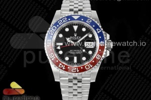 (NEW) VSF 롤렉스 지엠티마스터 블루/레드인서트 블랙다이얼 쥬빌레브레이슬릿 펩시 GMT-Master II 126710 BLRO 904L Steel VSF 1:1 Best Edition VR3285 (Correct Hand Stack)