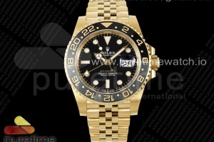 CLEANF 클린공장 롤렉스 지엠티마스터2 금통 블랙다이얼 쥬빌레브레이슬릿 GMT Master II 126718 GRNR Clean 1:1 Best Edition Black Dial on YG Jubilee Bracelet DD3285 CHS