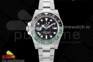 CLEANF 클린공장 롤렉스 지엠티마스터2 블랙/그린인서트 블랙다이얼 오이스터브레이슬릿 GMT Master II 126720 VTNR 904L SS Clean Factory 1:1 Best Edition on Oyster Bracelet DD3285 CHS