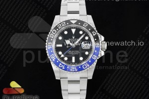 C+F 롤렉스 지엠티마스터 블루/블랙 인서트 블랙다이얼 스틸브레이슬릿 배트맨 GMT Master II 126710 BLNR Batman 904L SS C+F 1:1 Best Edition Black Dial on Oyster Bracelet VR3285 CHS