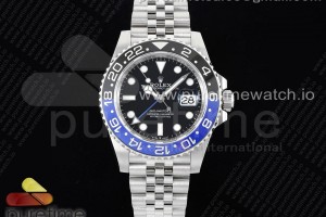 C+F 롤렉스 지엠티마스터 블루/블랙 인서트 블랙다이얼 쥬빌레브레이슬릿 배트걸 GMT Master II 126710 BLNR Batman 904L SS C+F 1:1 Best Edition Black Dial on Jubilee Bracelet VR3285 CHS