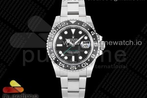 CLEANF 클린공장 롤렉스 지엠티마스터2 블랙인서트 블랙다이얼 스틸블레이슬릿 GMT Master II 116710 LN 904L SS Clean Factory 1:1 Best Edition on Oyster Bracelet SA3186 CHS