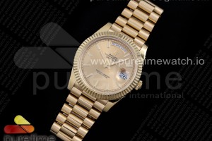 GMF 롤렉스 데이데이트40 옐로우골드 골드다이얼 스틸브레이슬릿 Day Date 40 YG 904L Steel GMF 1:1 Best Edition YG Dial on YG Bracelet A2836