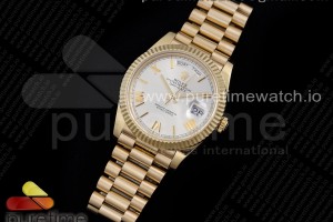 GMF 롤렉스 데이데이트40 옐로우골드 실버로만다이얼 스틸브레이슬릿 Day Date 40 YG 904L Steel GMF 1:1 Best Edition Silver Roman Dial on YG Bracelet A2836