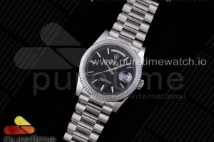 GMF 롤렉스 데이데이트36 블랙다이얼 스틸브레이슬릿 Day Date 36 128239 GMF 1:1 Best Edition 904L Steel Black Dial Stick Markers on Bracelet A2836