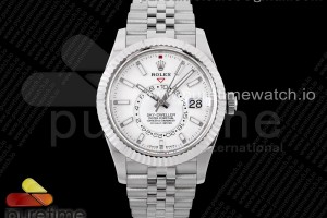 ZF 롤렉스 스카이드웰러 화이트다이얼 쥬빌레브레이슬릿 Sky-Dweller 326934 904L SS ZF 1:1 Best Edition White Dial on SS Jubilee Bracelet A2824