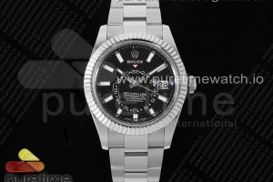 ZF 롤렉스 스카이드웰러 블랙다이얼 스틸브레이슬릿 Sky-Dweller 326934 904L SS ZF 1:1 Best Edition Black Dial on SS Bracelet A2824