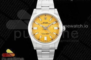 CLEANF 클린공장 롤렉스 오이스터 퍼페츄얼 41미리 옐로우다이얼 스틸브레이슬릿 Oyster Perpetual 124300 41mm Clean 1:1 Best Edition 904L Steel Yellow Dial VR3230