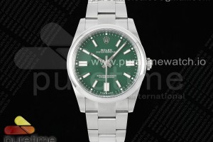 CLEANF 클린공장 롤렉스 오이스터 퍼페츄얼 41미리 그린다이얼 스틸브레이슬릿  Oyster Perpetual 124300 41mm Clean 1:1 Best Edition 904L Steel Green Dial VR3230