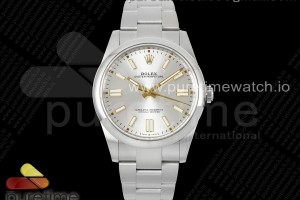 (NEW) VSF 롤렉스 오이스터 퍼페츄얼 41미리 실버다이얼 스틸브레이슬릿 Oyster Perpetual 124300 41mm VSF 1:1 Best Edition 904L Steel Silver Dial VS3235