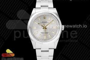 GMF 롤렉스 오이스터 퍼페츄얼 41미리 실버다이얼 스틸브레이슬릿 Oyster Perpetual 41mm 124300 GMF 1:1 Best Edition 904L Steel Silver Dial on SS Bracelet SA3230